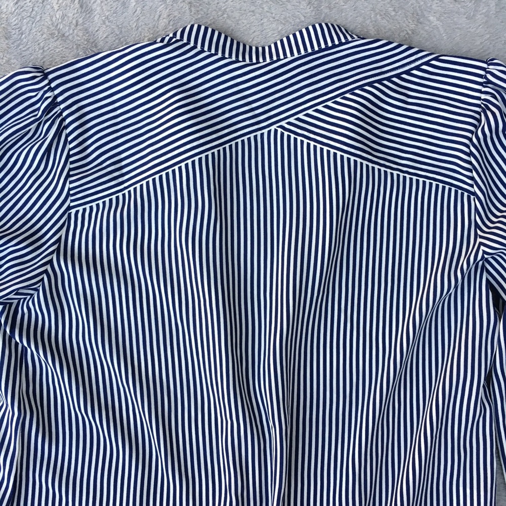 Loft | NWT striped crossover back utility blouse - Picture 8 of 8